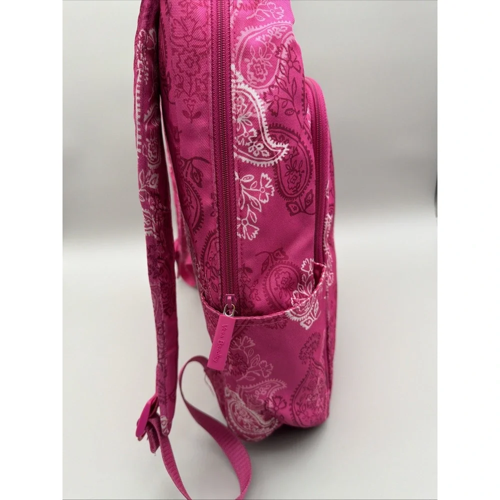 VERA BRADLEY Lighten Up Laptop Backpack Stamped Paisley Travel Bag College Work